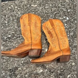 Charlie 1 Horse Women’s Western Cowgirl Boots Leather Handmade Brown Size 6B